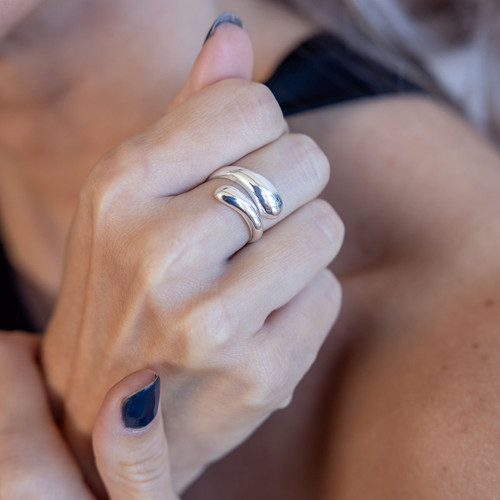 Larissa Wraparound Ring - Silver