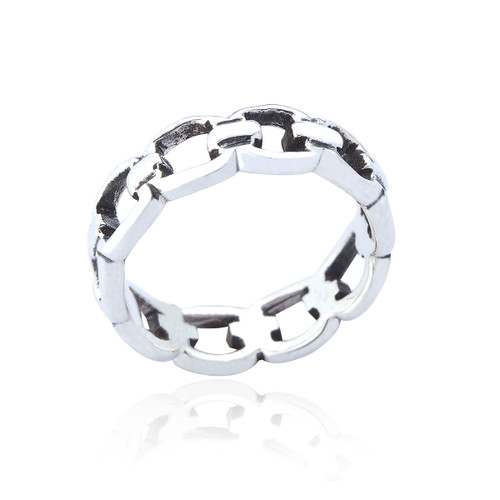 Andros Cable Chain Ring - Silver