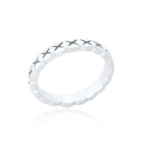 Opus Quilted Ring - Silver