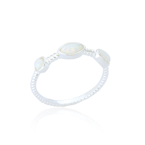 Marge Stone Ring - White Opal