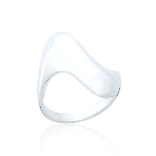 Edin Wave Statement Ring - Silver