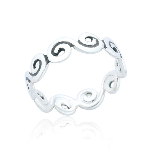 Aclare Celtic Scroll Ring  - Silver