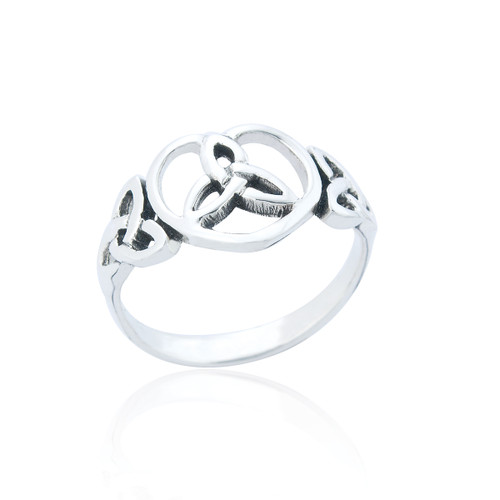 Cabra Celtic Heart Ring - Silver
