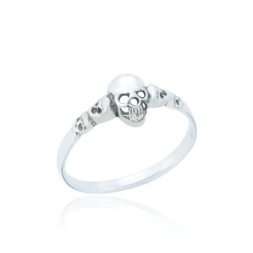 Ticia Skull Ring - Silver