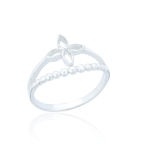 Ticia Flower Ring - Silver