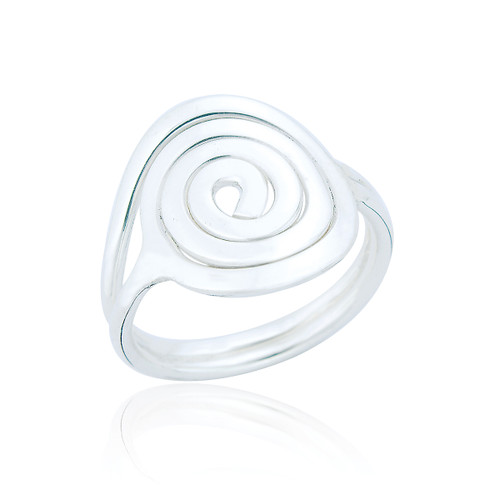 Caia Swirl Statement Ring - Silver