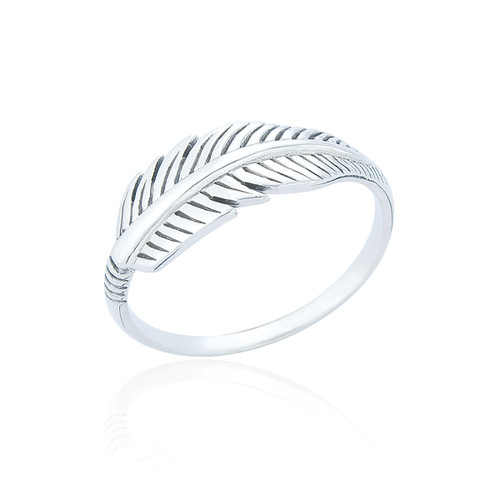 Zaha Feather Ring - Silver