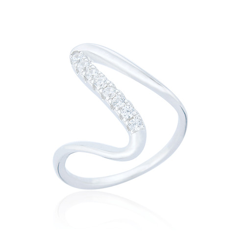 Zaha C.Z Wave Ring - Silver