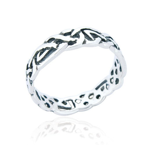 Gareth Mens Celtic Knot Ring - Silver
