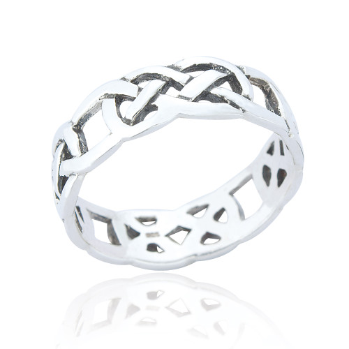 Niall Mens Celtic Knot Ring - Silver
