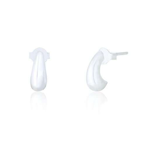 Vada Mini Droplet Earrings - Silver