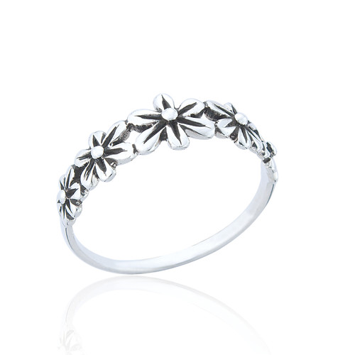 Etta Flower Ring - Silver