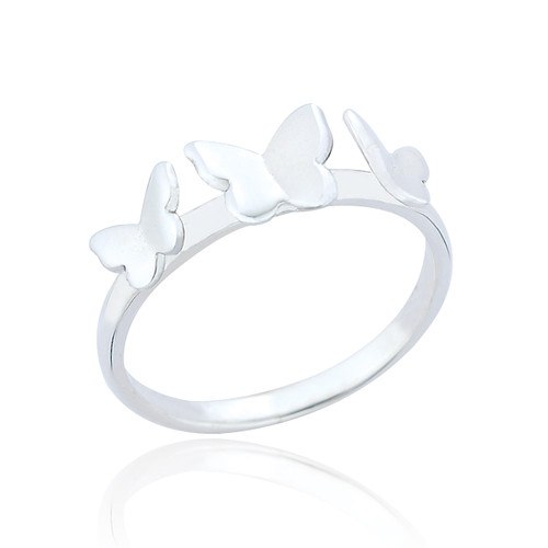Etta Butterfly Ring - Silver