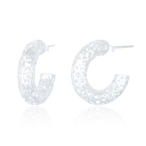 Vittoria Hoop Earrings - Silver