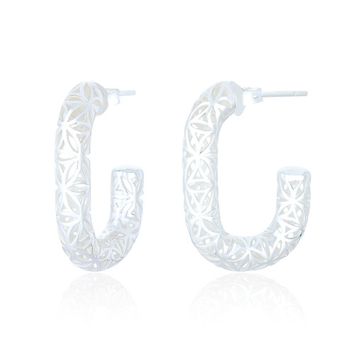 Virginia Hoop Earrings - Silver