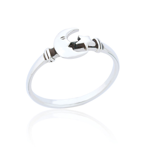 Romilly Star & Moon Ring - Silver