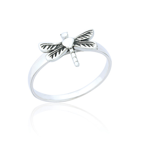 Romilly Dragonfly Ring - Silver