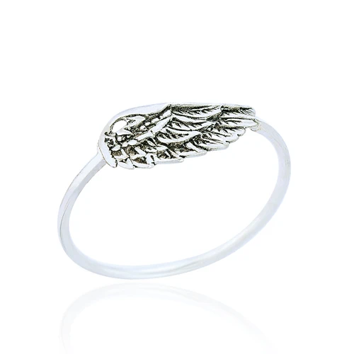 Tegan Angel Wing Ring - Silver