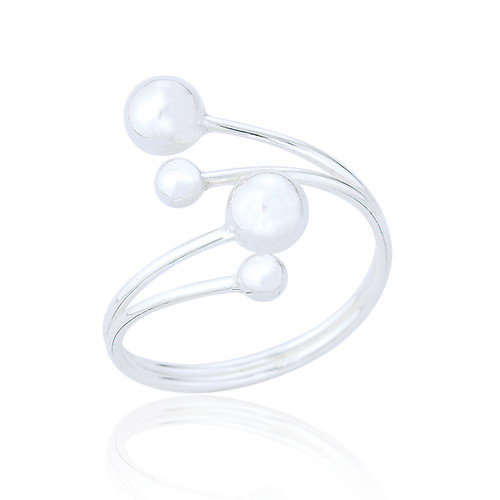 Tegan Ball Ring - Silver