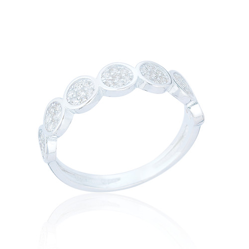 Tegan C.Z Circles Ring - Silver