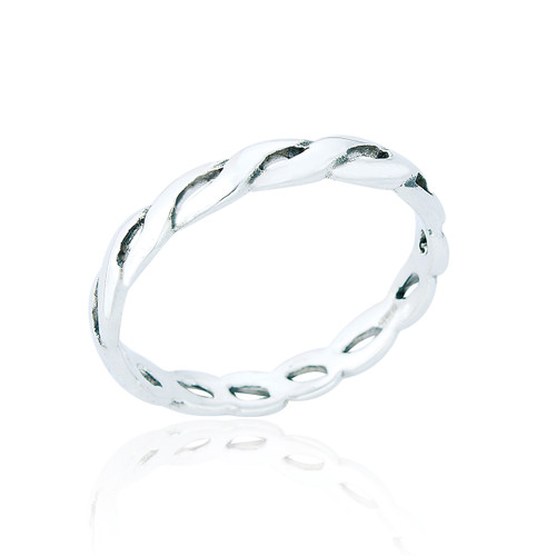 Tegan Braided Ring - Silver