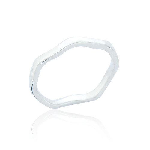 Tegan Wavy Ring - Silver