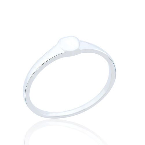 Romilly Plain Heart Ring - Silver