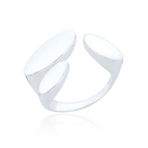 Iskra Oval Statement Ring - Silver