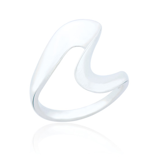 Luma Wave Statement Ring - Silver