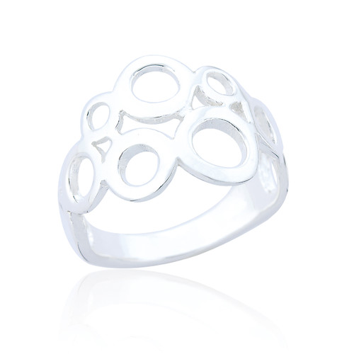 Luma Circle Statement Ring - Silver