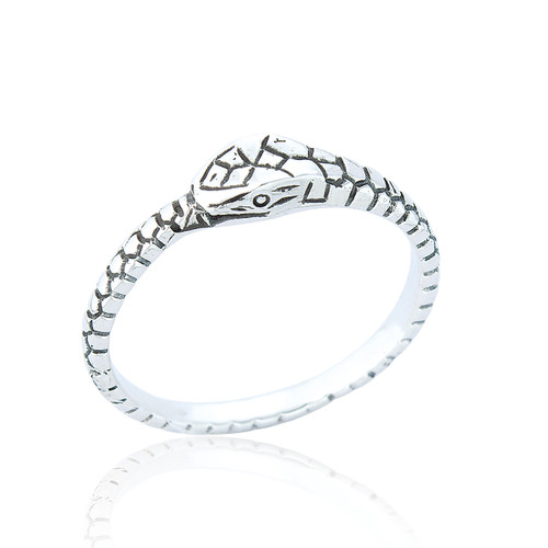 Tegan Snake Ring - Silver