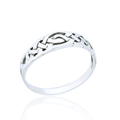 Tegan Celtic Knotwork Ring - Silver