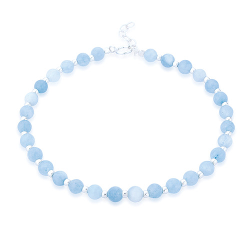 Clover Opal Topaz Bead Bracelet - Silver