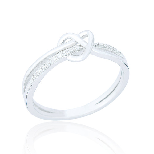 Clio C.Z Heart Ring - Silver