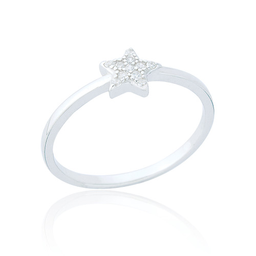 Clio C.Z Star Ring - Silver