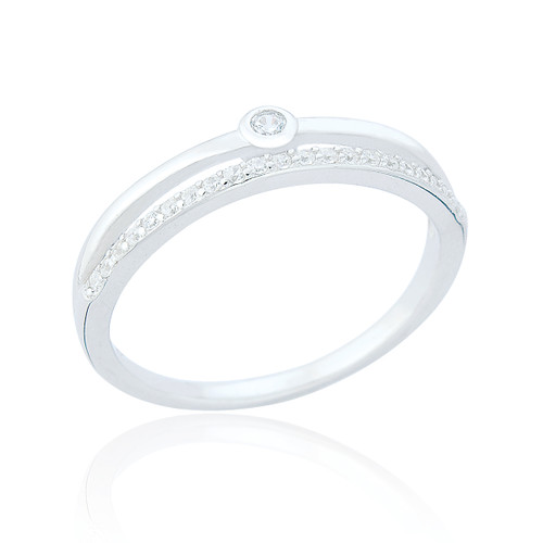 Clio Round C.Z Ring - Silver
