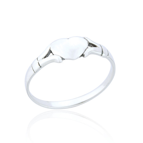 Clio Heart Ring - Silver