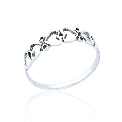 Clio Open Heart Ring - Silver