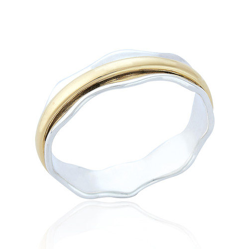 Jemma Spinning Ring - Silver and Brass
