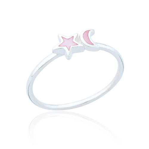 Lira Moon & Star Ring - Pink Mother of Pearl