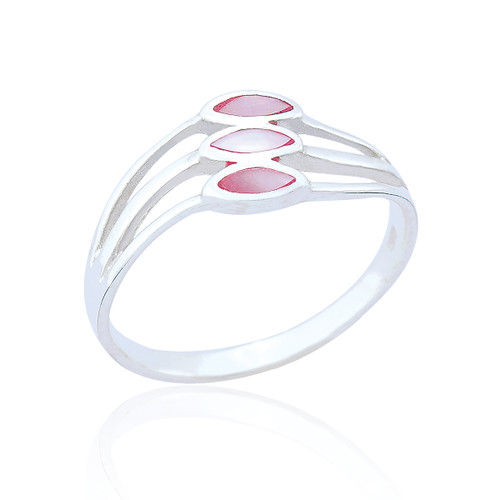 Tegan Waterfall Ring - Pink Mother of Pearl