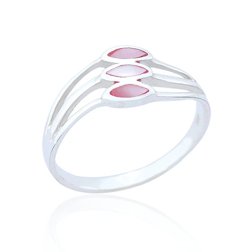 Tegan Waterfall Ring - Pink Mother of Pearl