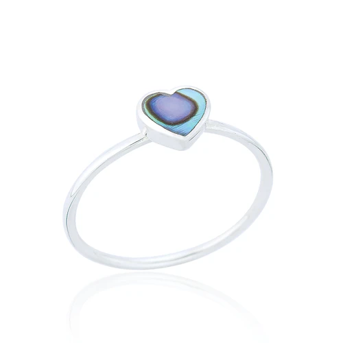 Tegan Heart Ring - Abalone