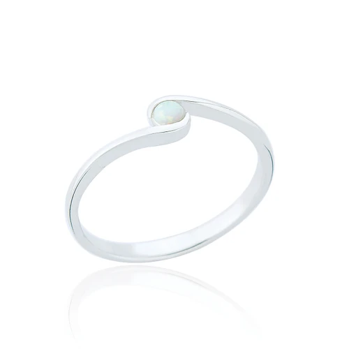 Althea White Opal Ring - Silver