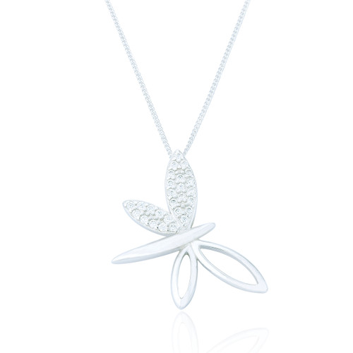 Nerissa C.Z Dragonfly Pendant & Chain