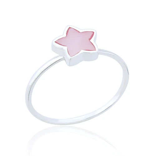 Zaha Star Ring - Pink Mother of Pearl