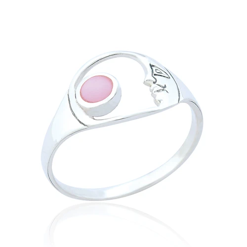 Lira Moon Ring - Pink Mother of Pearl