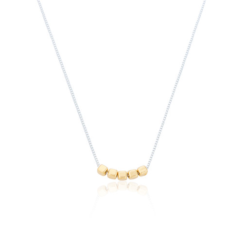 Ginny Cubes Necklace - Mixed Metal