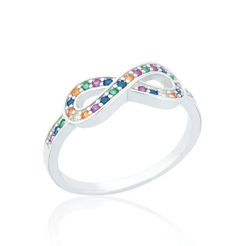 Esme Rainbow C.Z Infinity Ring