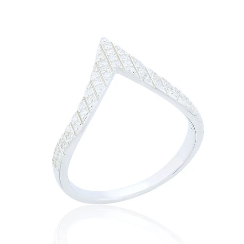 Esme C.Z Wishbone Ring